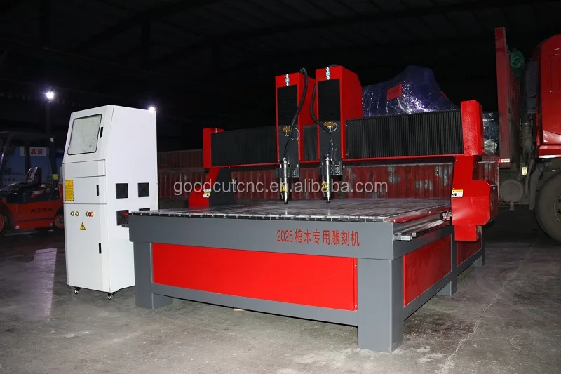 

Made in China 2025 double spindle cnc router wood milling machine machinery for coffins