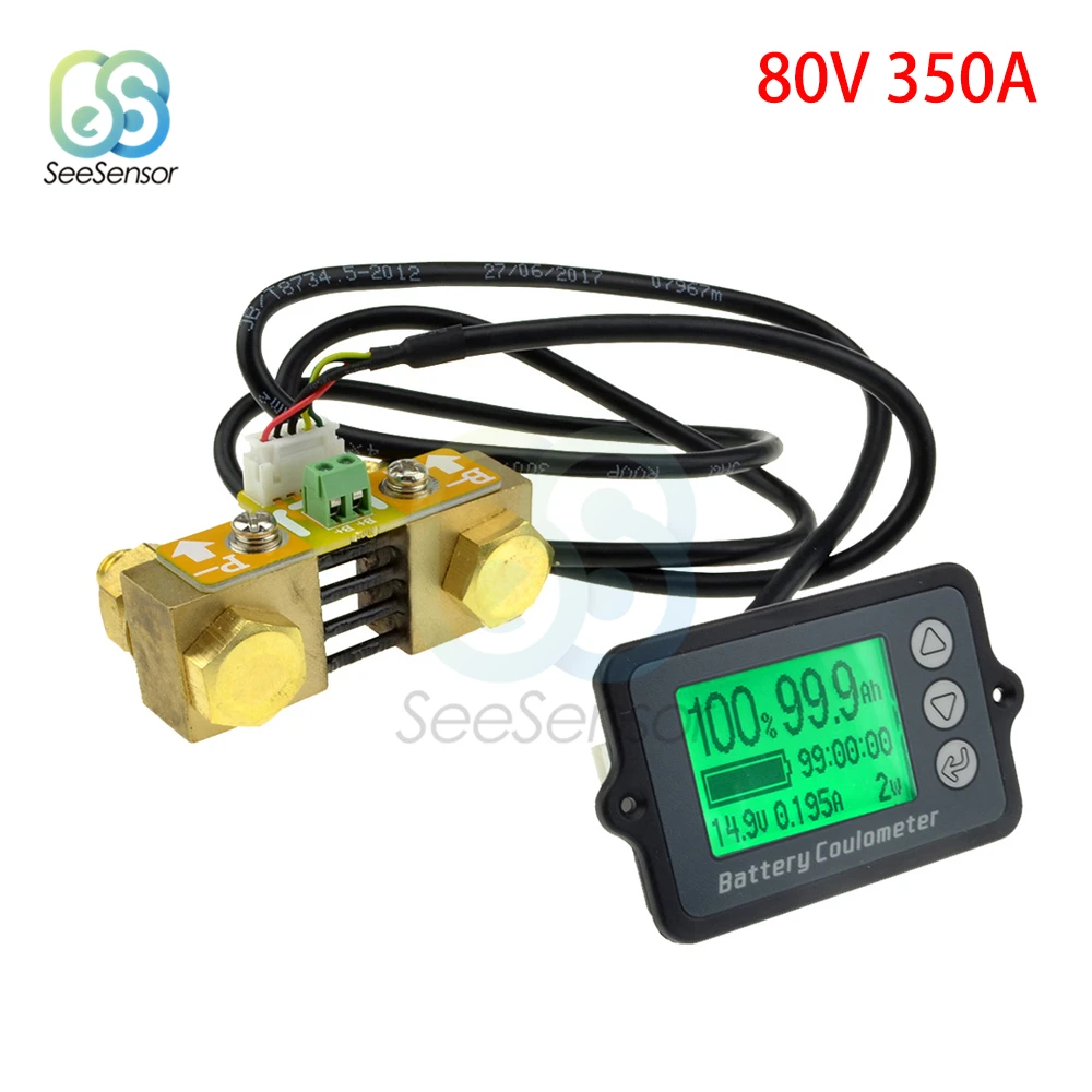 Кулонометр для измерения емкости батареи вольтметр амперметр с индикатором 50 А