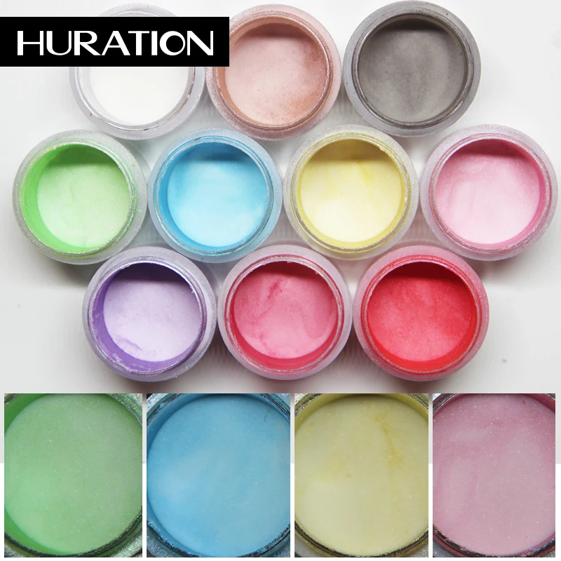 Порошок для ногтей с блеском Huration лазерная пудра без лампы быстросохнущая