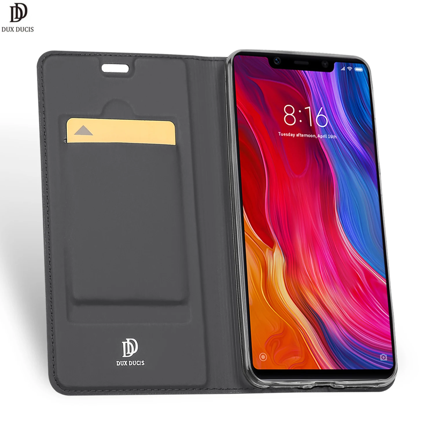 

For Xiaomi Mi 8 SE DUX DUCIS Skin Pro Series Flip Cover Luxury Leather Wallet Case Full Good Protection Steady Stand
