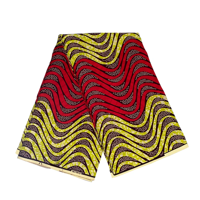 

By The Yards Nigerian Style African Wax Dye Printed Cotton Fabric 100%Best Quality AParty Dress Material For Sewing V-L 3.-81
