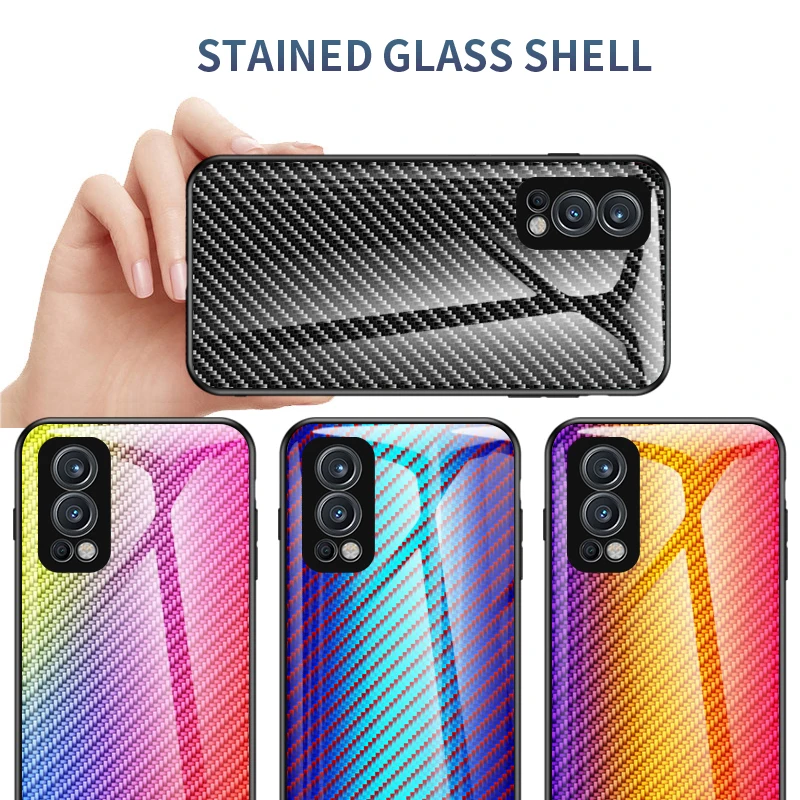 Carbon fiber glass shell for ONE PLUS NORD CE 9PRO Original Tempered Glass Coque For NORD 8T 7T 6T 5