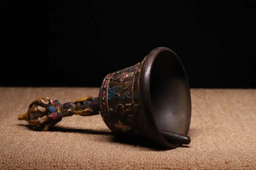 

wedding decoration tibetan monastery copper hand-beating chisel engraving color eight treasure old rattles Bells