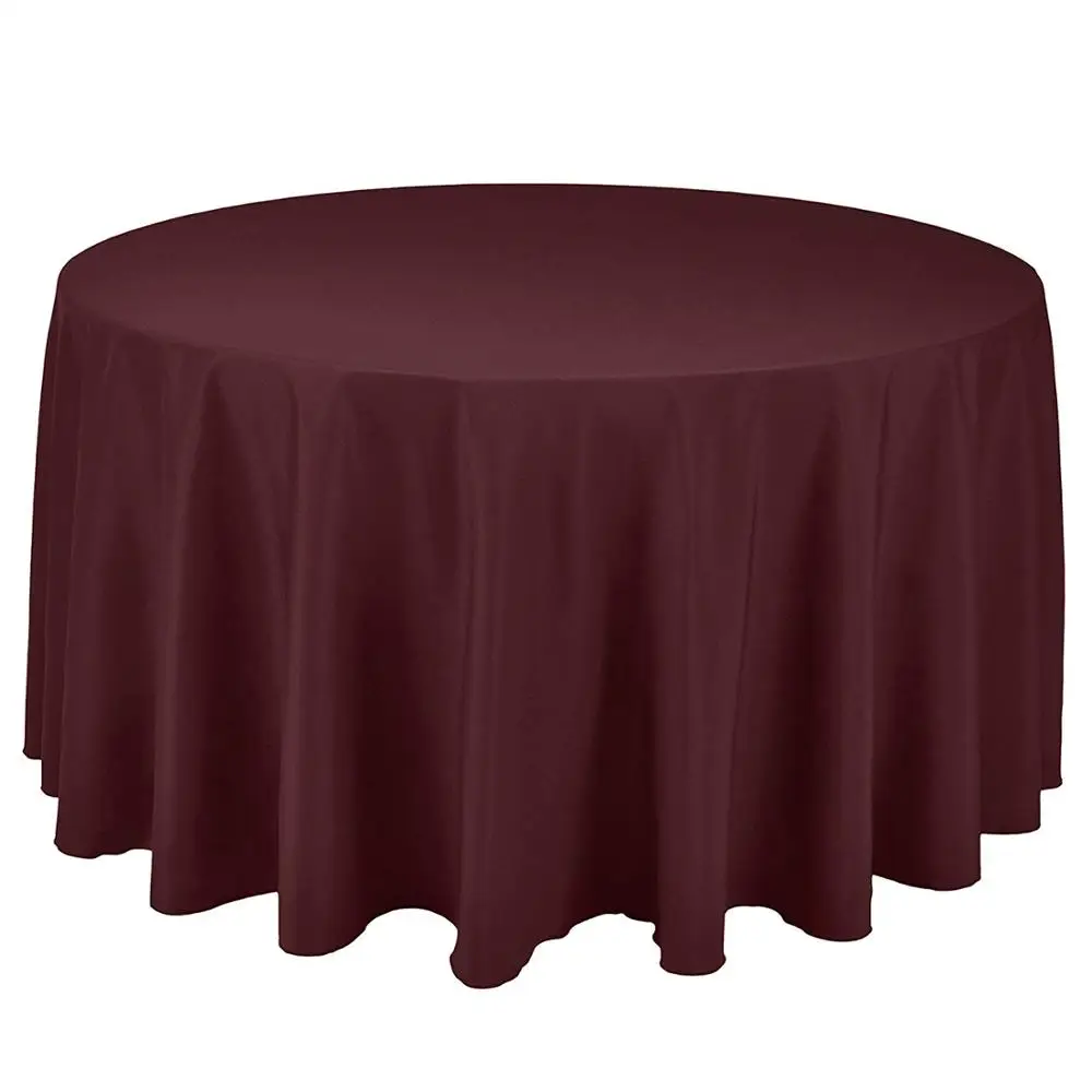 Лидер продаж круглая скатерть из полиэстера 305 см для свадебного торжества