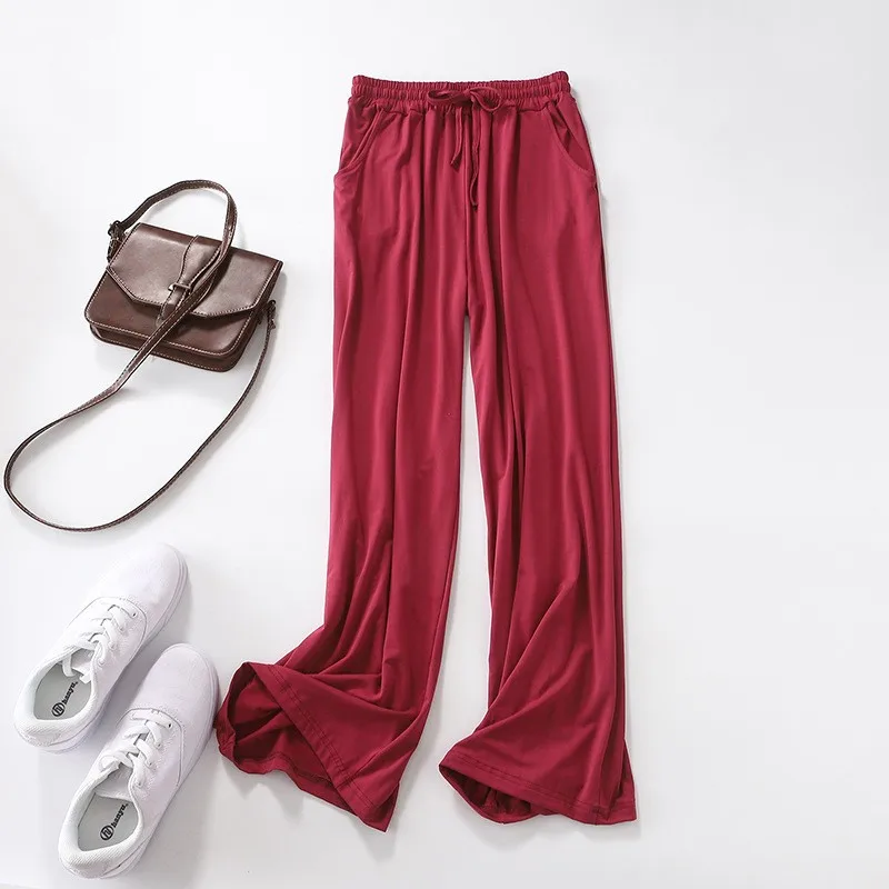 

Autumn New Women Modal Nightwear Intimate Lingerie Loose Straight Tube Pajamas Pants Negligee Casual Soft Sleepwear Pijamas