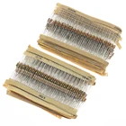 Набор резисторов из углеродной пленки 1500 шт.лот 14 Вт, 75 значений * 20 шт., набор резисторов 5% 14 Вт, для самостоятельной сборки, с использованием цветных кольцевых сопротивлений (1R-10M R)