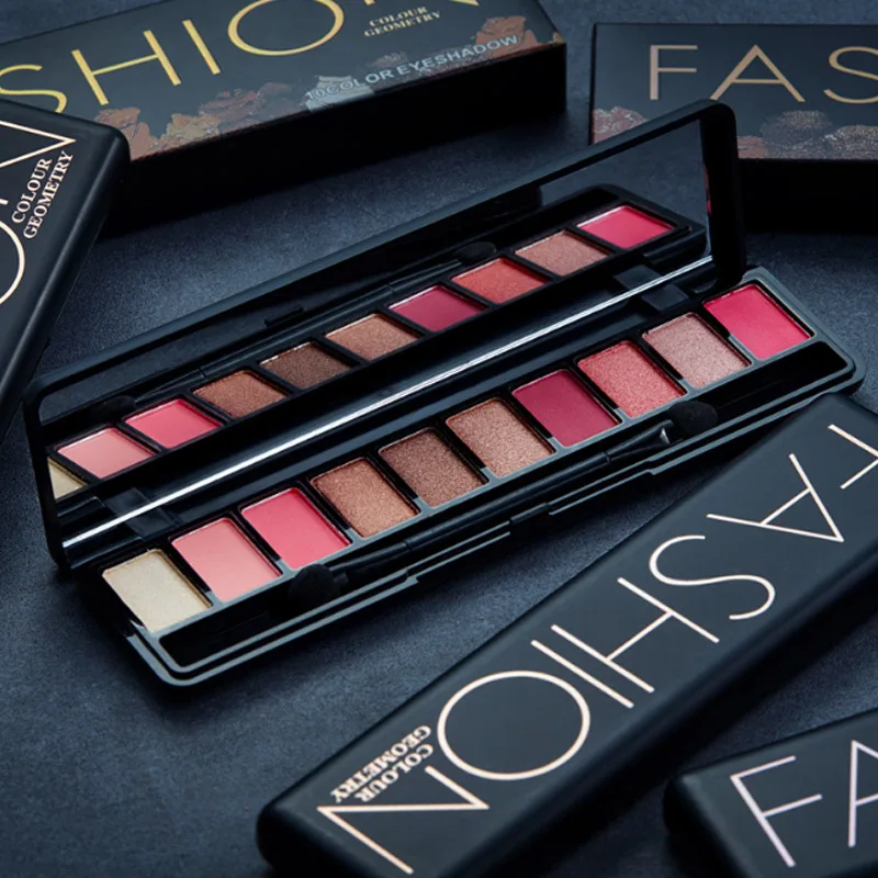 10 цветов Тени для век Палитра в земляных цветах матовый жемчуг ленивый