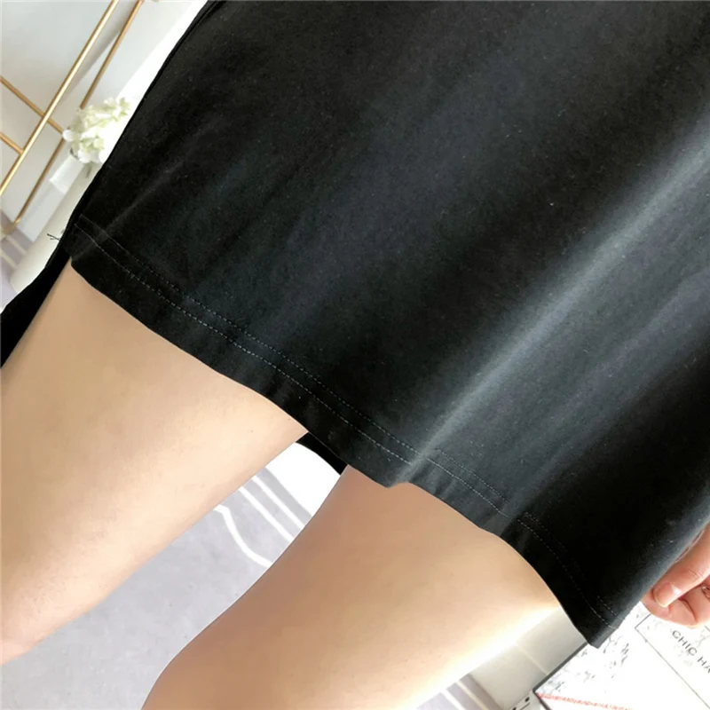 

summer plus size tshirt hooded women funny cartoon long tees oversize 6XL 8XL 10XL 12XL t-shirt casual loose cotton tops 54 60