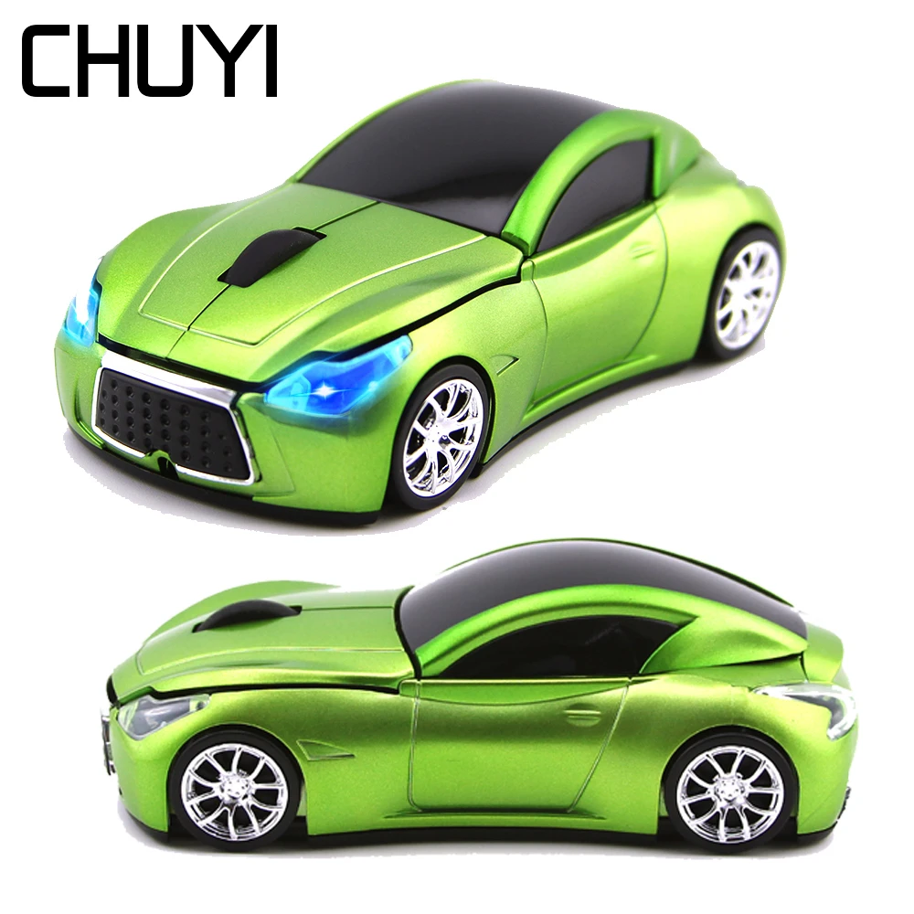 Беспроводная Спортивная мышь CHUYI для автомобиля оптическая USB компьютерная Mause 1600