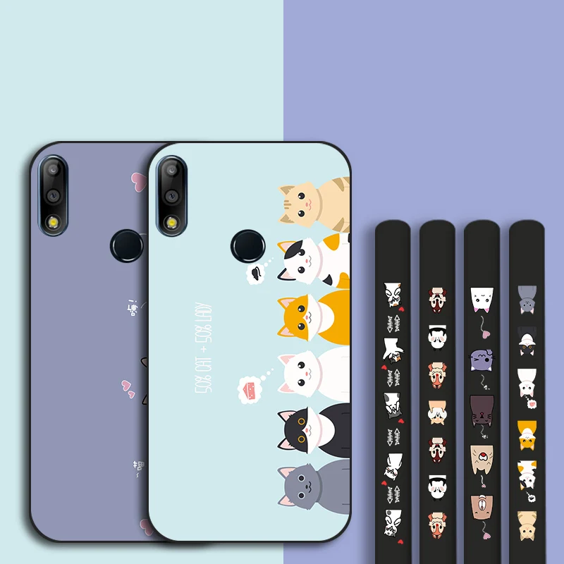 Милый мультяшный боковой чехол для телефона Asus Zenfone Max Pro M2 ZB631KL ZB633KL Мягкая