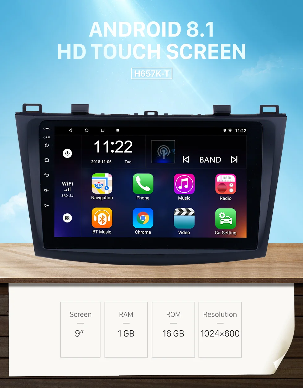 Harfey Android 9,0 9 дюймов 2Din Автомагнитола для 2009 2010-2012 MAZDA 3 gps navi мультимедийный плеер 3g Wifi головное устройство авто стерео USB