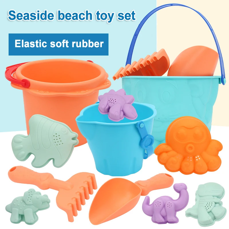 

Beach Sand Toys Sandcastle Building Kit Play Construction Sand Kit Waterproof Portable Toy For Summer Beach FAS6