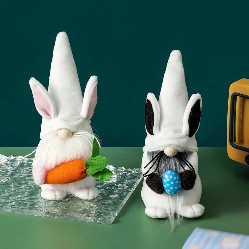 Пасхальный кролик гномная кукла Длиннохвостый без лица праздничное украшение