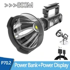 Прожектор XHP70.2 ручной, сверхяркий светодиодный портативный прожектор XHP50, Монтажный кронштейн для фонарика с внешним аккумулятором 8000 мАч