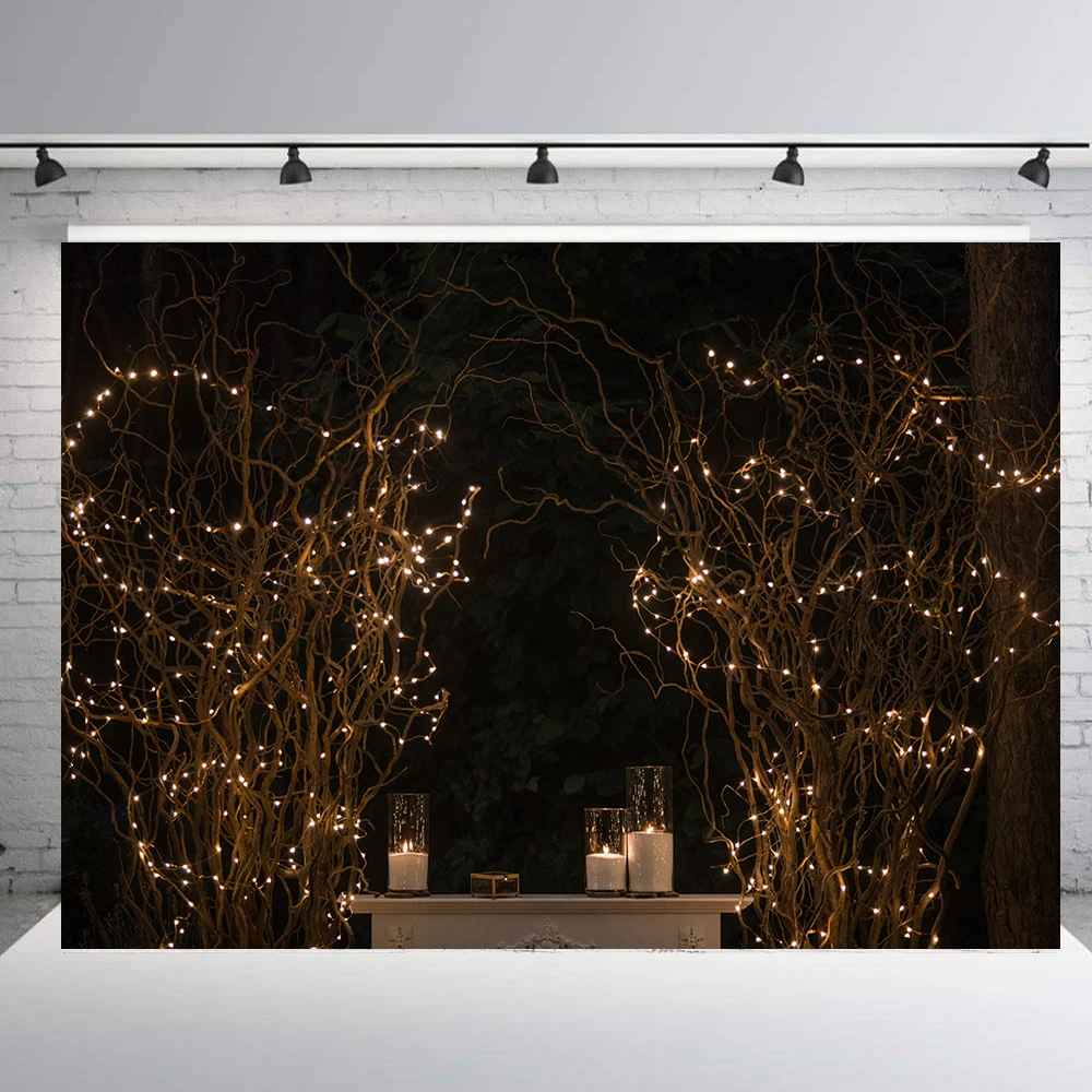 

Photography backdrop christmas light night party decoartion photo booth shoot background selfie wall poster board studio props
