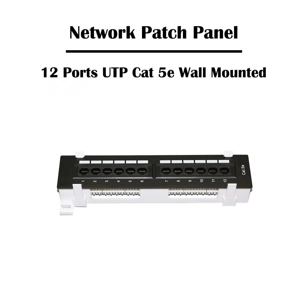 4 шт./лот 12 порты UTP Cat 5e/Cat 6 сетевой патч Панель настенный RJ 45 порт удача прошла сети