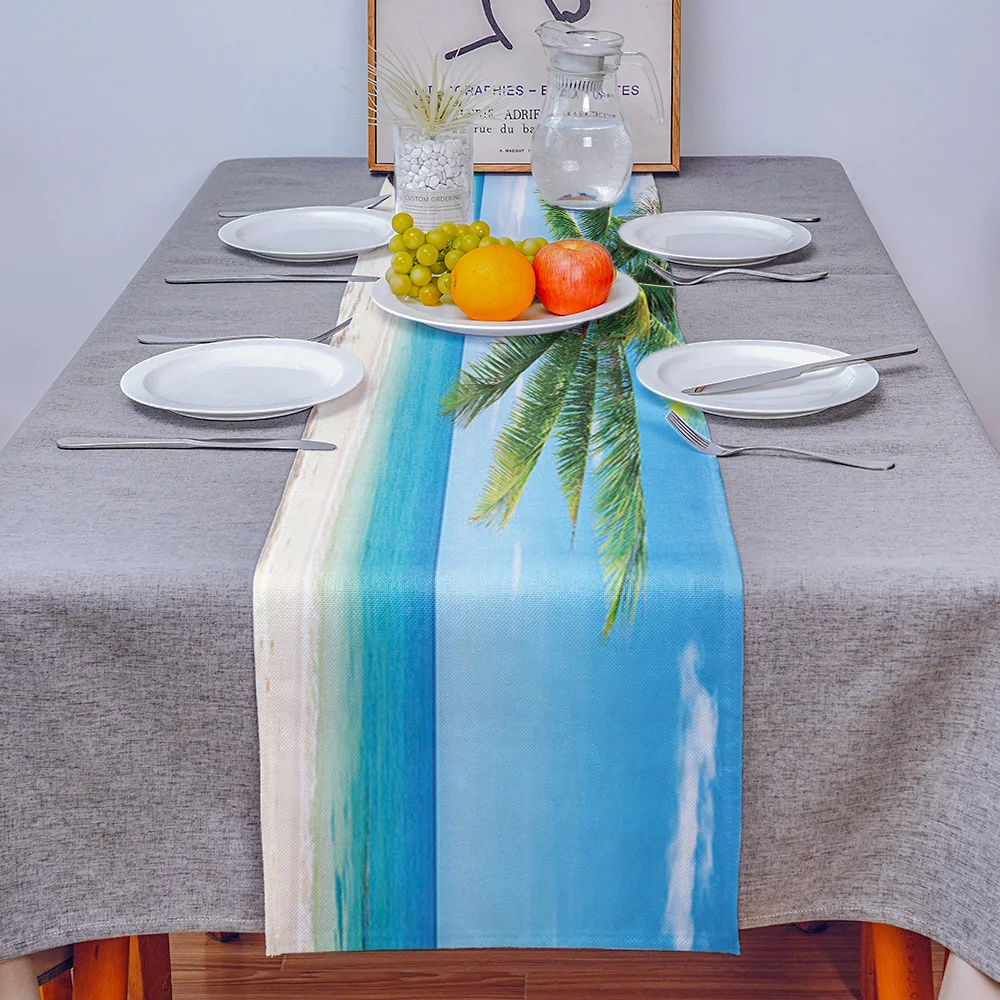 Пляжная скатерть с кокосовым голубым небом современные свадебные украшения