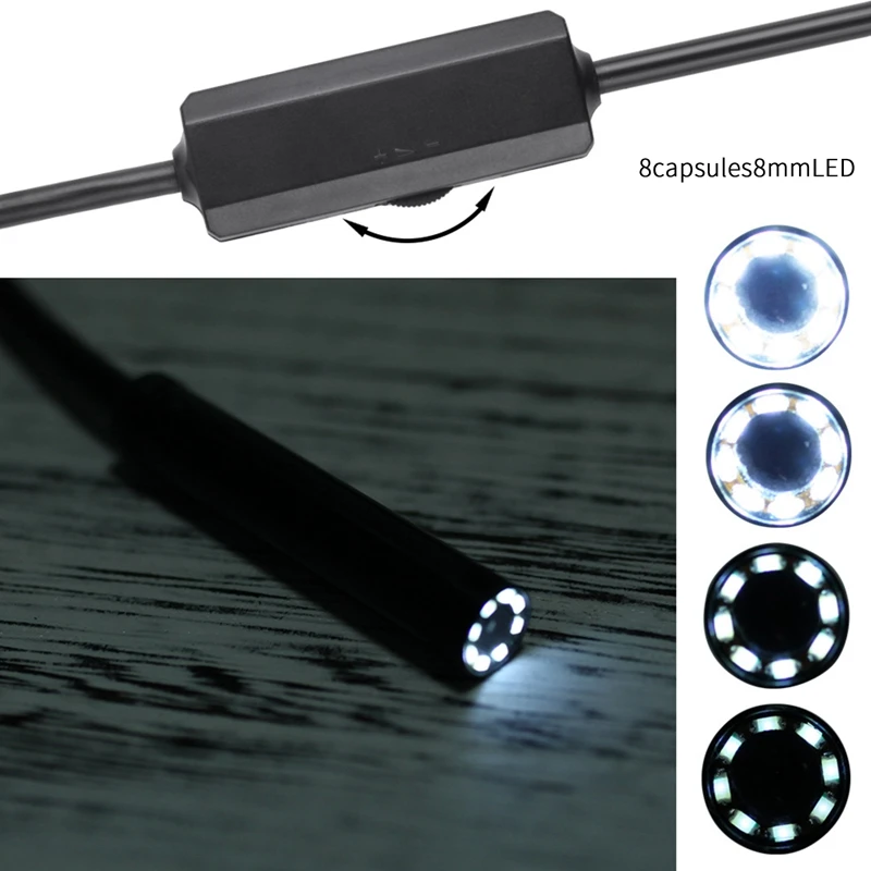 

1200P 30fps 8mm 8 LEDs Endoscope Camera Flexible IP68 Waterproof Wifi Connect Inspection Borescope Camera for Android iOS