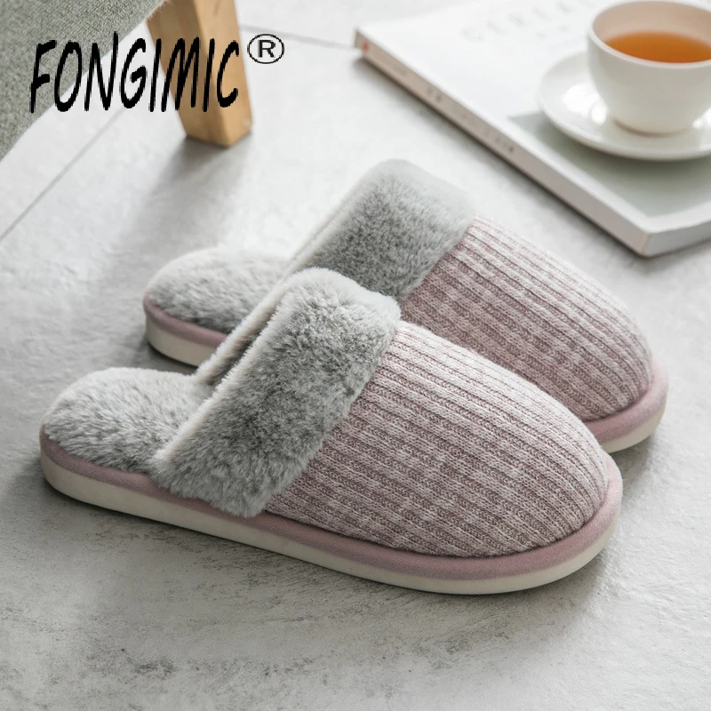 

Женские зимние плюшевые теплые хлопковые тапочки в японском стиле домашние Нескользящие удобные теплые мягкие домашние тапочки на толстой...