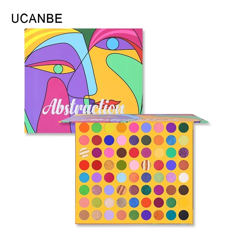 Палетка теней для век UCANBE 72 цвета матовые прессованные блестящие тени