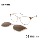 Очки солнцезащитные женские магнитные, лёгкие поляризационные, на клипсе, в винтажном стиле, TR90