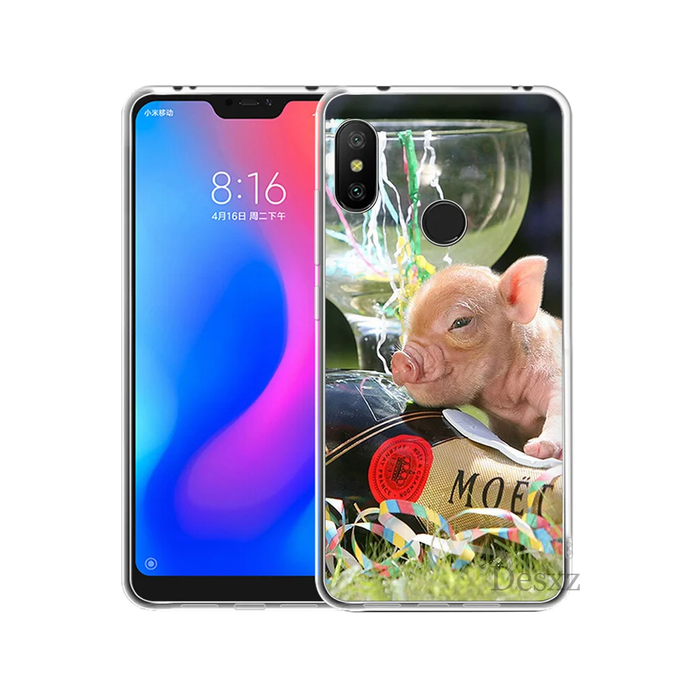 Чехол смешной с изображением поросенка для Xiaomi Redmi mi 8 SE Примечание 5 5A 6 6X Pro X 2S A2 Lite