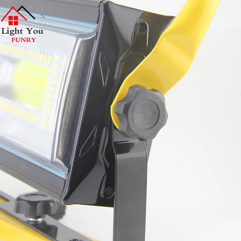 저렴한 휴대용 USB 충전 보물 밝기 조절 작업 조명 플러드 라이트 야외 캠핑 라이트 휴대용 휴대용 램프 스톨 램프, 2018 신제품