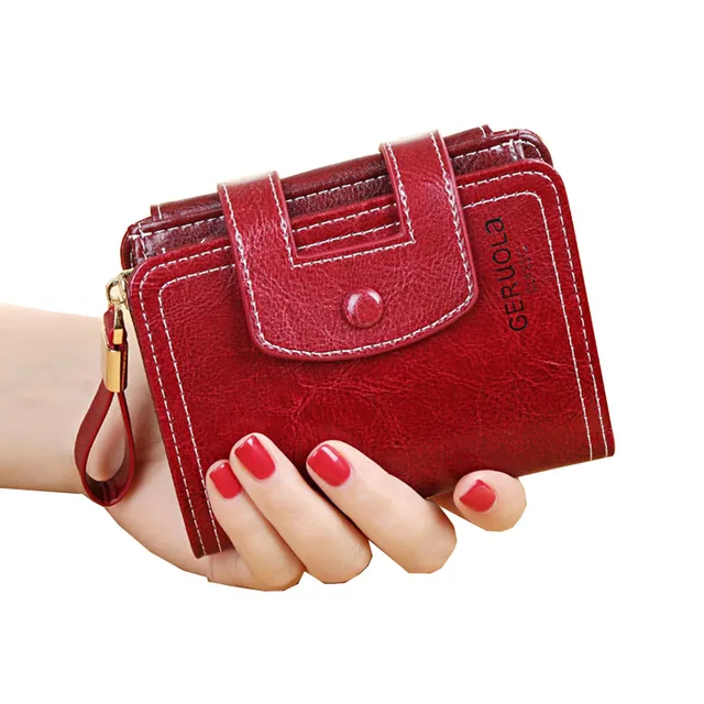 Fashion Luxury Female Wallet Genuine Leather Wallet Women RFID Anti Theft Business Card Holder Zipper Purse Bag Wallet Woman 2