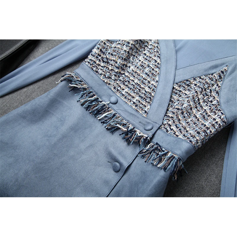 Топ Брендовое модное женское осеннее платье с длинным рукавом 2019 Новое Женское