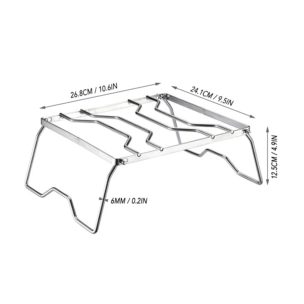 Портативный складной гриль для барбекю на открытом воздухе из нержавеющей стали