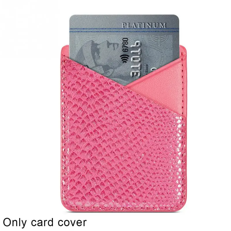 Модный держатель для карт сотового телефона чехол хранения кредитных кошелек с