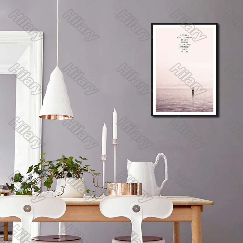 

Poster Landscape Pink Sea Tree Plant Canvas Painting and Prints Wall Pictures Decoration for Living Room and Bedroom 3Pcs