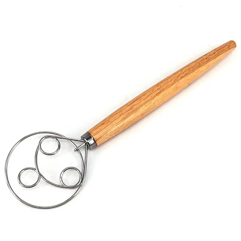 Dough Whisk Circle Steel Bread Mixer Dutch Dough Whisk Pizza Making Mixer Kitchen Food Mixer for Baking Tools