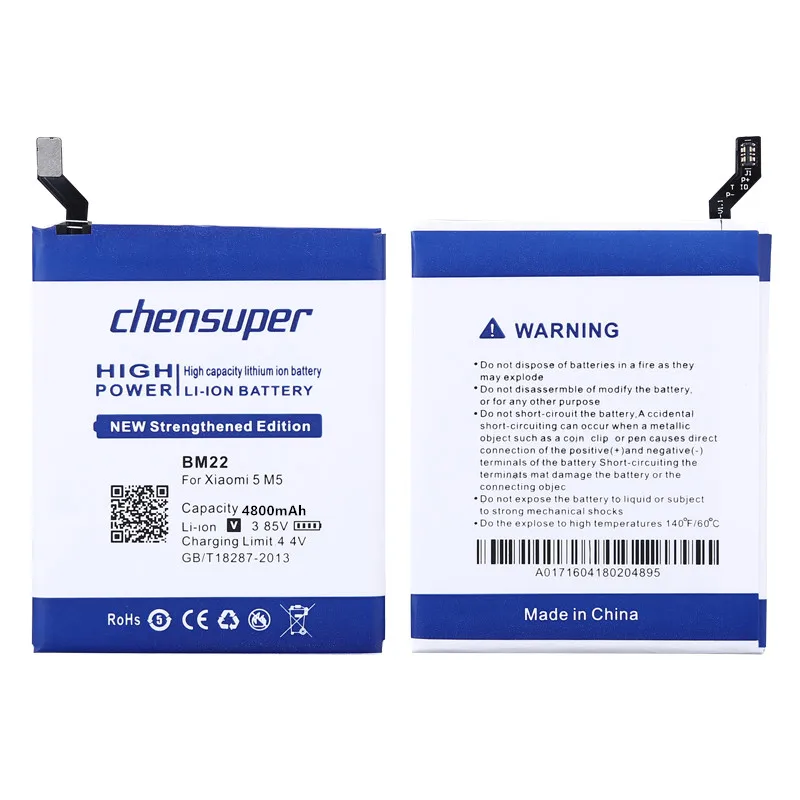 

NEW BM22 Hot sale High Capacity 4800mah Mobile Phone BM22 Battery For Xiaomi 5 M5 Mi5 MI 5 Battery