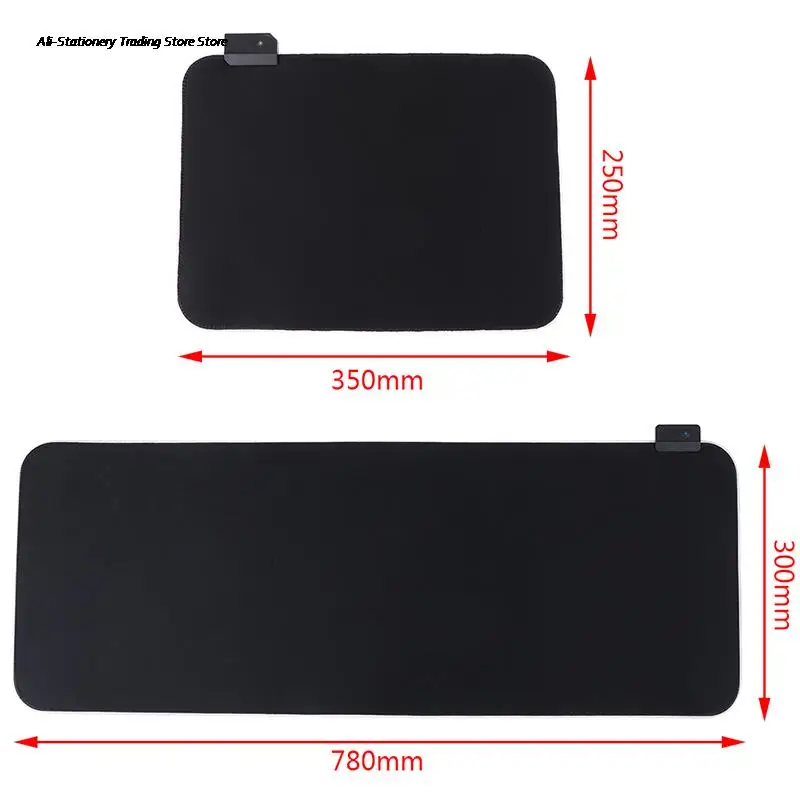 Игровой коврик для мыши RGB объемный светящийся светодиодный удлиненный