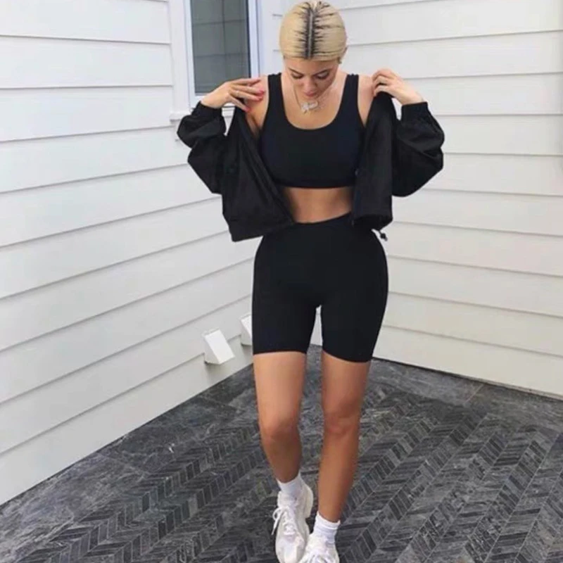 Shorts For Women Summer Hot Sweatpants Cycling Short Stretch Basic Pantalones Fitness Slim Beach Casual Black Sexy Biker Shorts