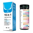 Тест-полоски 15 в 1 для определения питьевой воды, бассейна, спа, 100 шт.