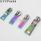 10-30-100 наборов 3 #5 # переливчатая Радуга металлический нейлоновый Съемник с зубцами для молнии мешки для аксессуаров с металлическим покрытием, ткань для одежды