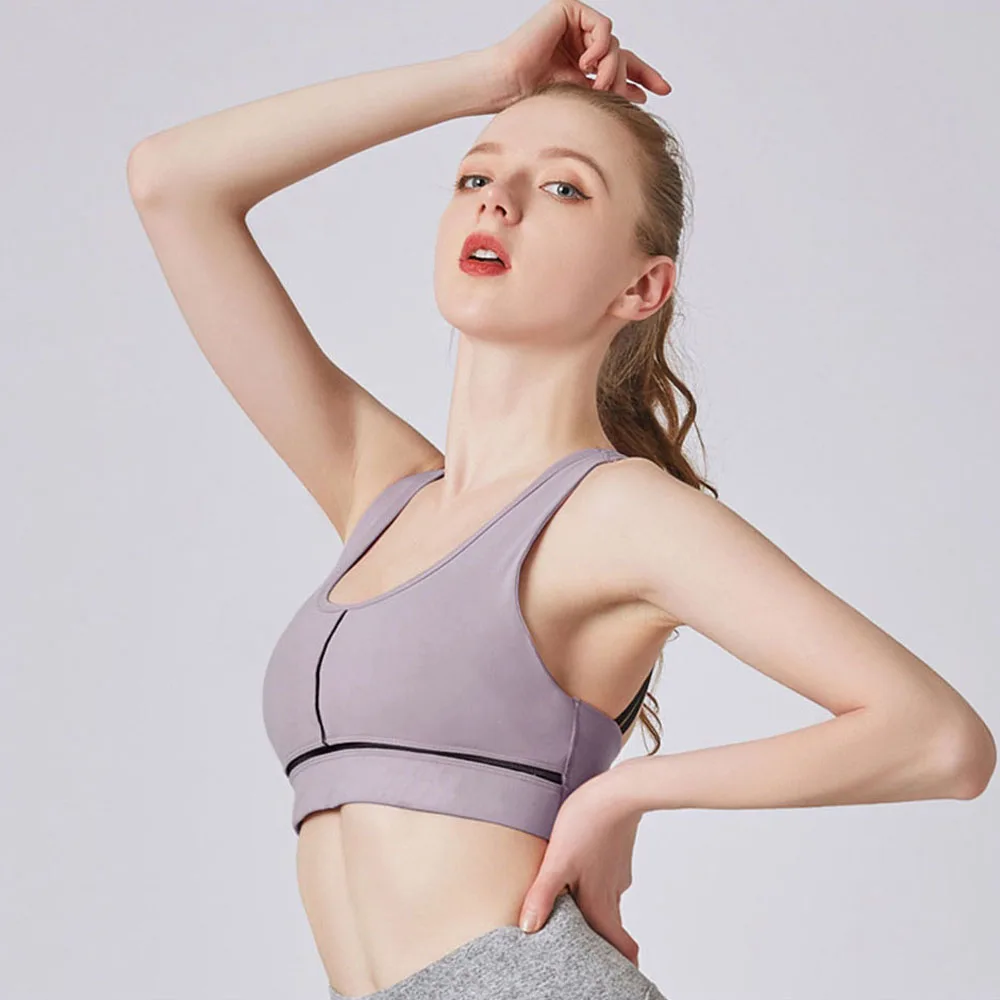 

BOKAMODA New No Steel Ring Shockproof Gym Vest Women Sexy Yoga Bras Sport Bra Top Fitness Beauty Back Breathable Yoga Tank Tops
