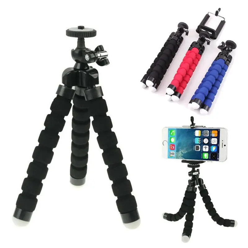 

Hot Sale Portable Professional Adjustable Camera Tripod Stand Mount Cell Phone Holder
