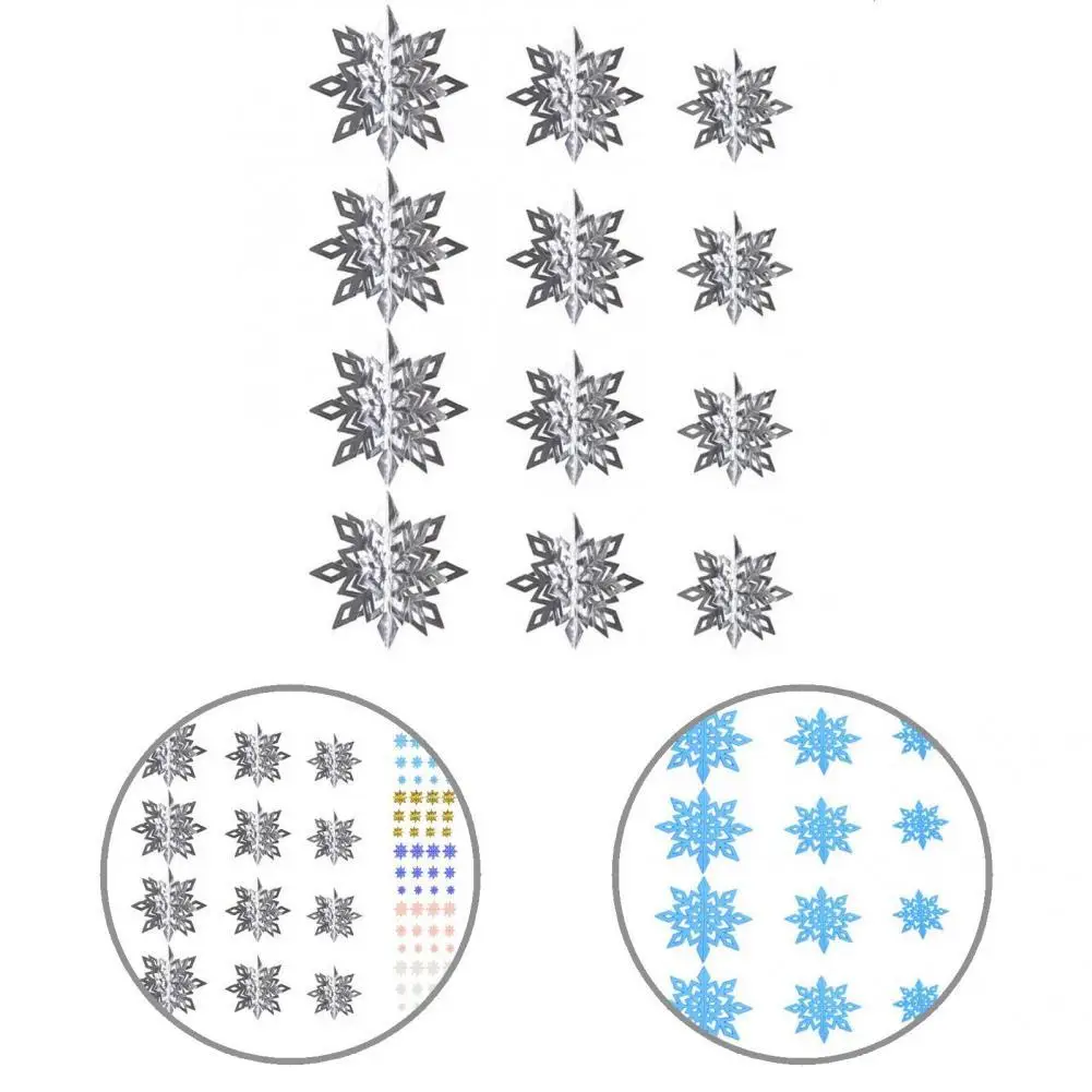 

Anti-deformed 1 Set Stylish Xmas Party Hanging Pendant Exquisite Snowflake Hanging Pendant Clear Texture Ceiling Decor