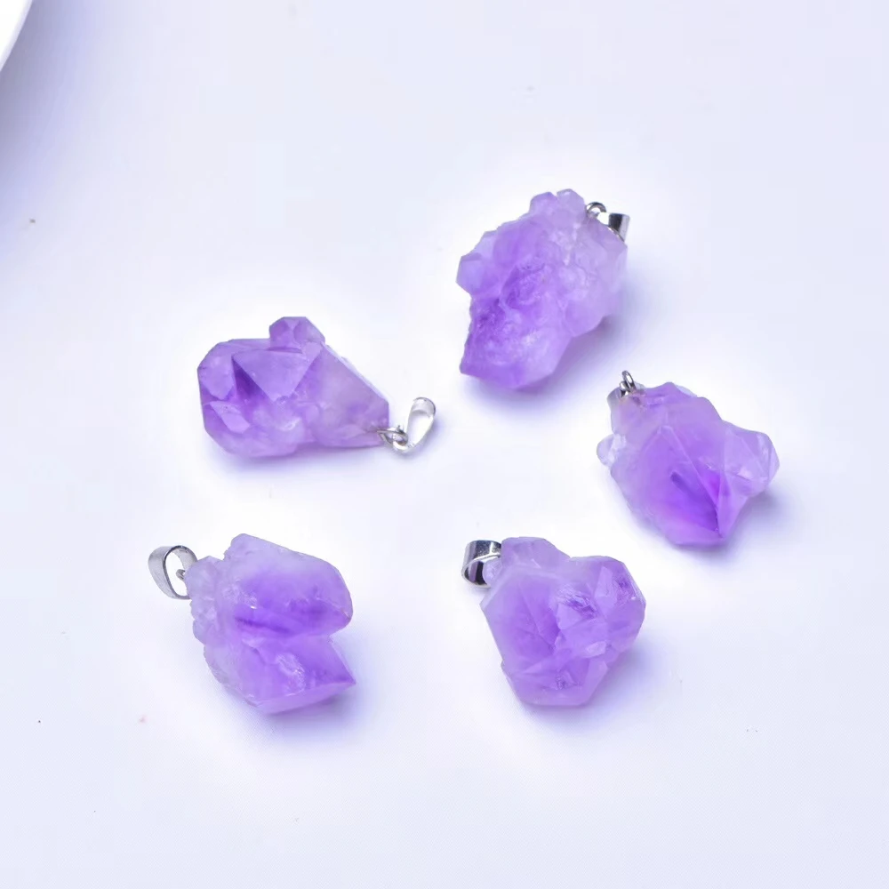 Новинка Подвеска из натурального лавандового аметиста кварца фиолетового