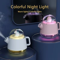 air humidifier moisturizing spray cartoon mini wireless office desktop silent portable led light for home aromatherapy diffuser
