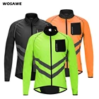 WOSAWE Мужская велосипедная куртка, черная ветрозащитная Водонепроницаемая Светоотражающая куртка MTB