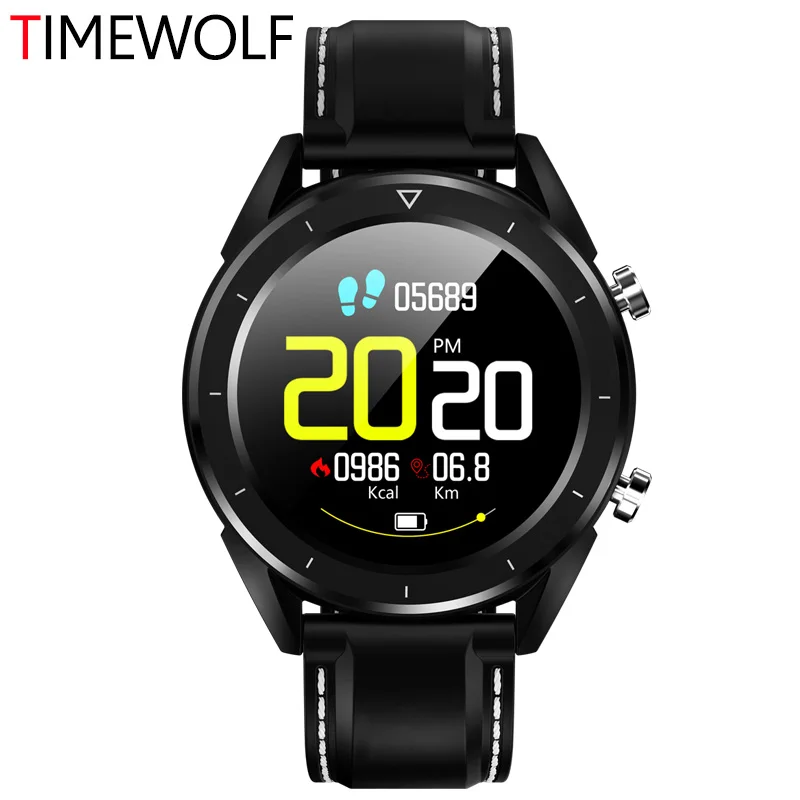 Мужские Смарт часы TIMEWOLF IP68 ЭКГ PPG Bluetooth Smartwatch кровяное давление фитнес трекер для