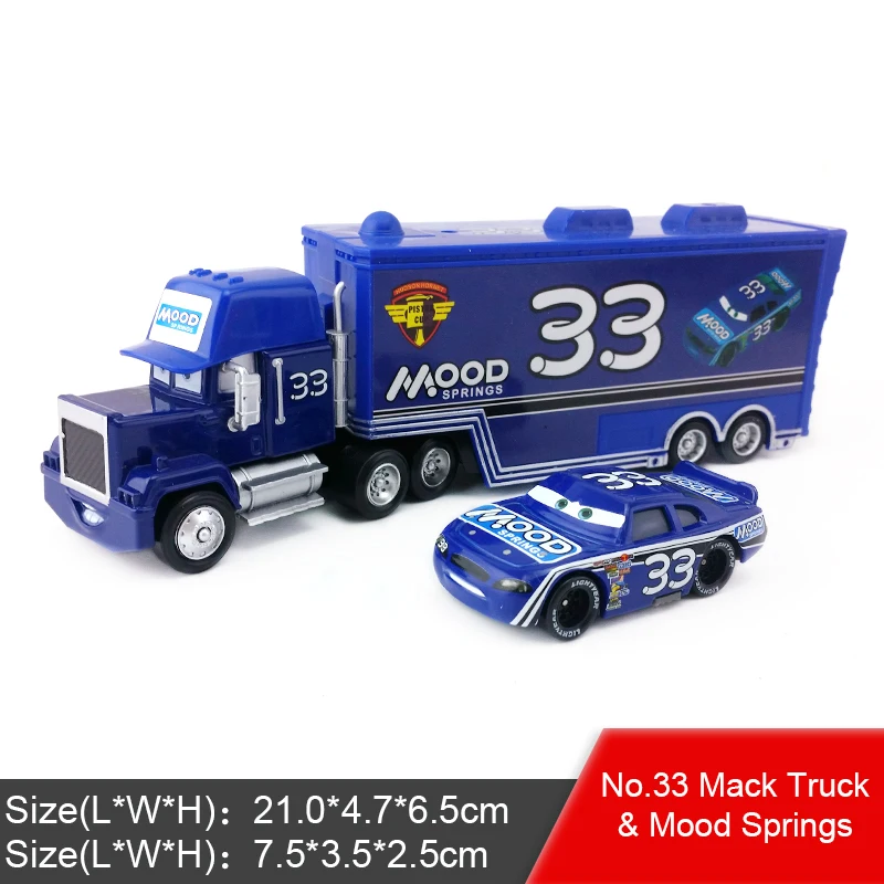 Disney Pixar Тачки 2 3 игрушки Молния Маккуин Джексон шторм Мак Uncle Truck 1:55 литья под