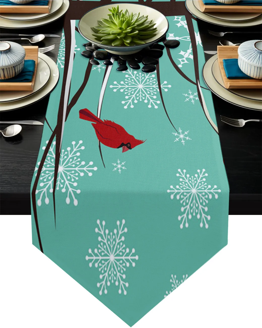 

Рождественские скатерти для стола в багажнике дерева, снежный колокольчик, украшение для свадебного стола, украшение для фермерского дома, ...