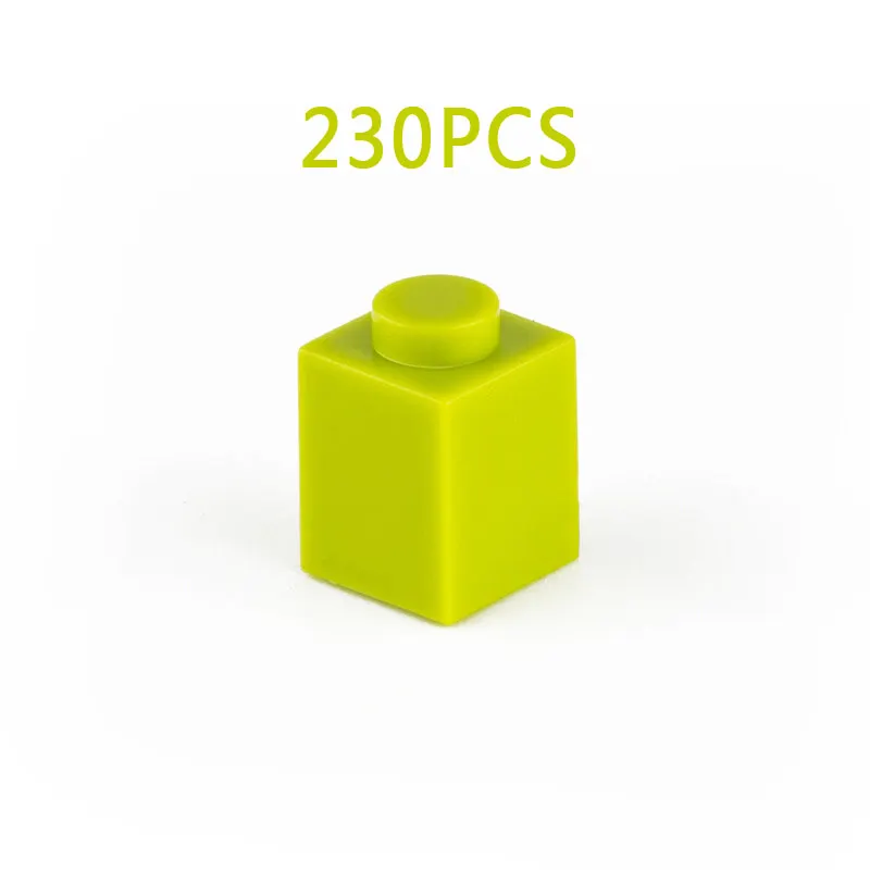 230 шт. строительные блоки 1x1 горошек толстые фигурки-кирпичи Обучающие креативные