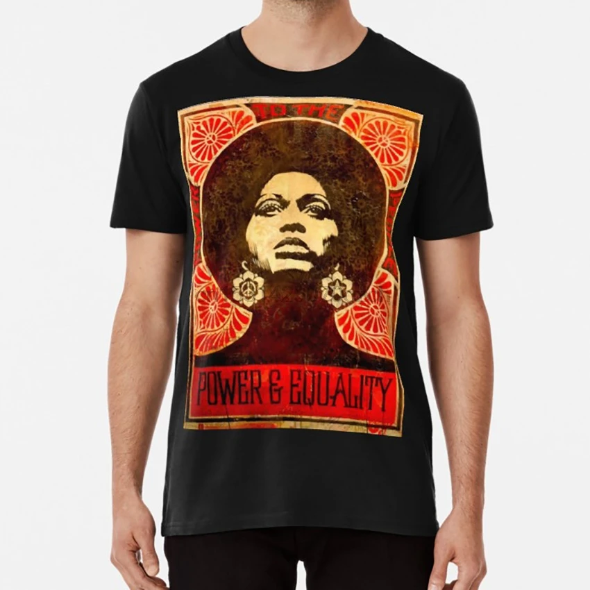 Плакат ангела Дэвиса 1971 футболка сила человеку равноправность мощность Дэвис