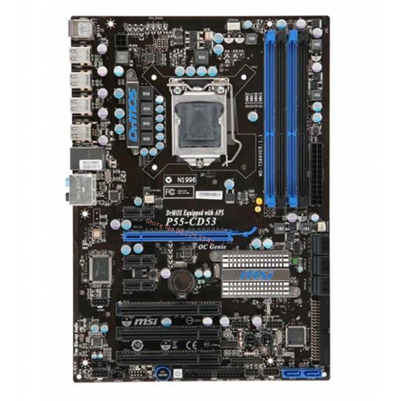 Оригинальная материнская плата для MSI P55-CD53 LGA 1156 DDR3 процессора i5 i7 16 Гб P55